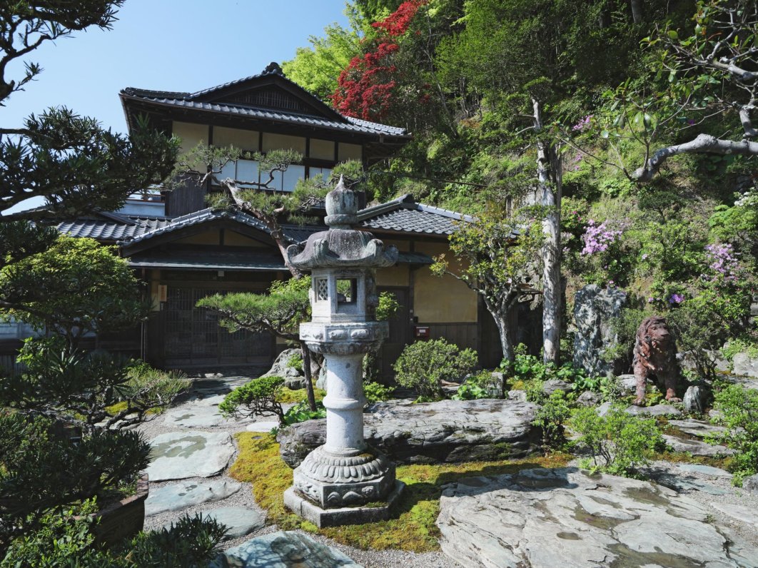 A traditional Japanese garden
